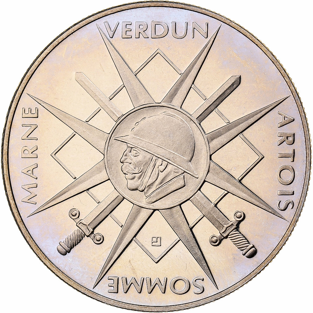 Francia, medalla, Première Guerre Mondiale, Somme-Marne-Verdun-Artois, Cobre -