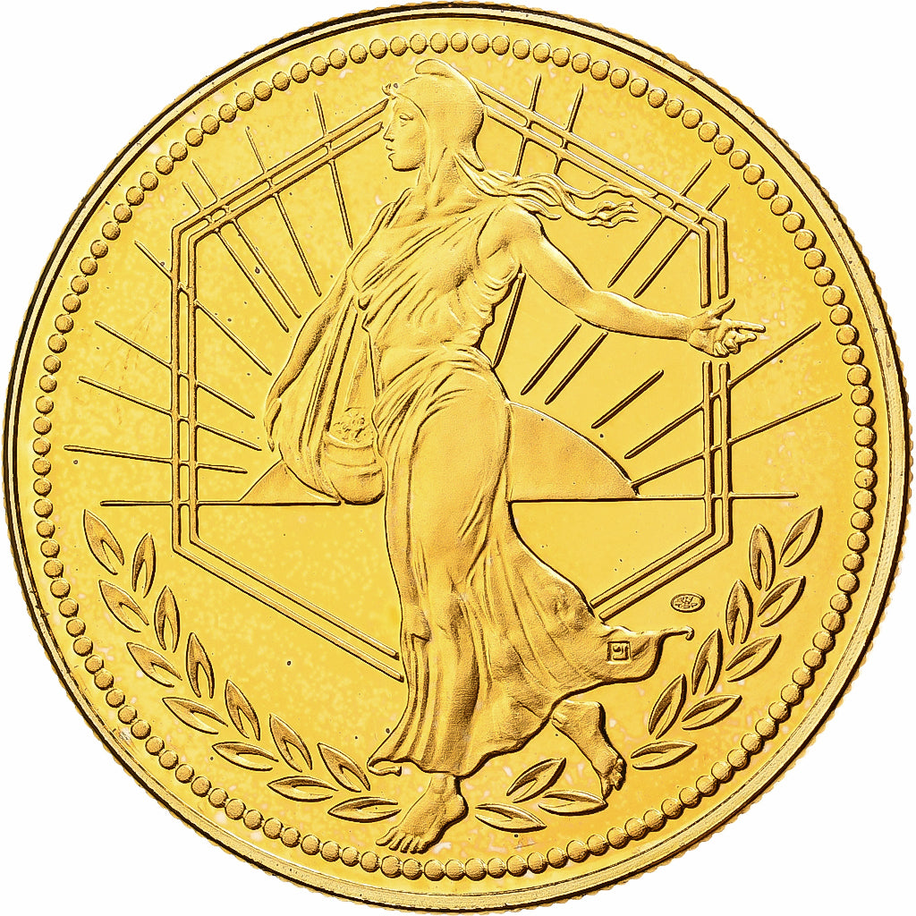 France, Medal, L'Europe, La Semeuse, 2000, Copper-Nickel Gilt, MS(65-70)
