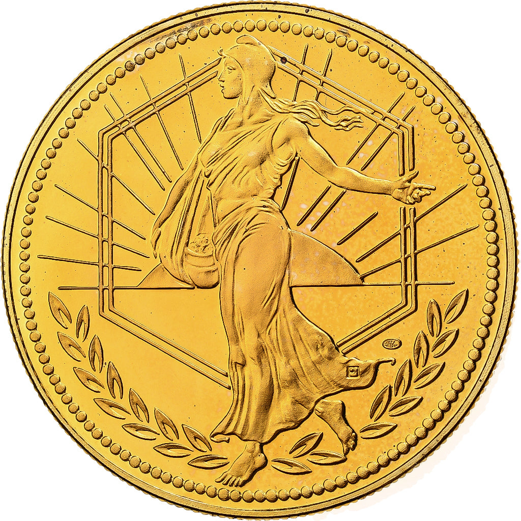 France, Medal, L'Europe, La Semeuse, 2000, Copper-Nickel Gilt, MS(65-70)