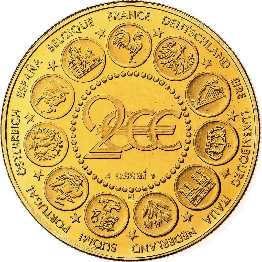 France, Medal, L'Europe, La Semeuse, 2000, Copper-Nickel Gilt, MS(65-70)