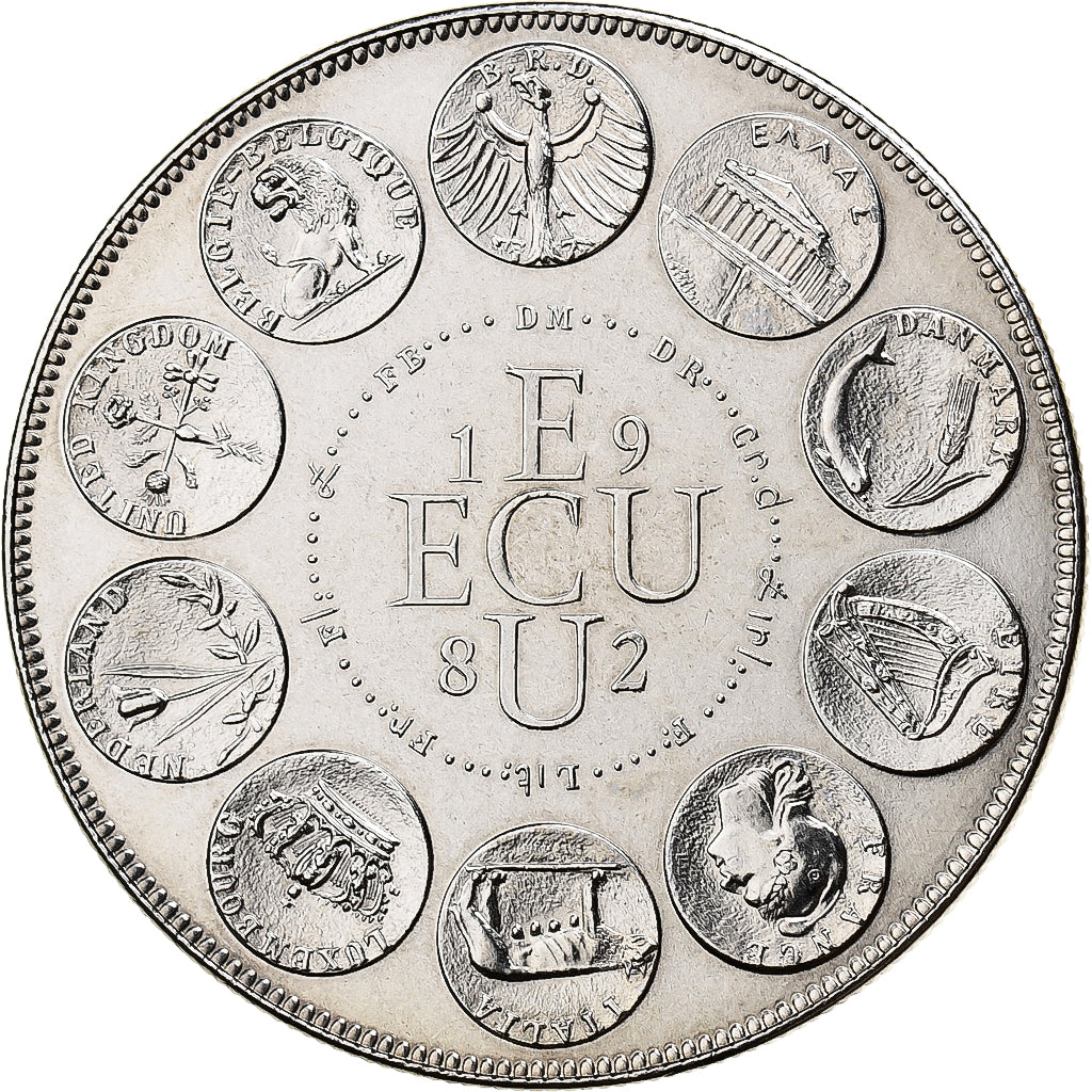 France, Medal, Ecu Europa, Europe Assise, 1982, Copper-nickel, Rodier, MS(65-70)