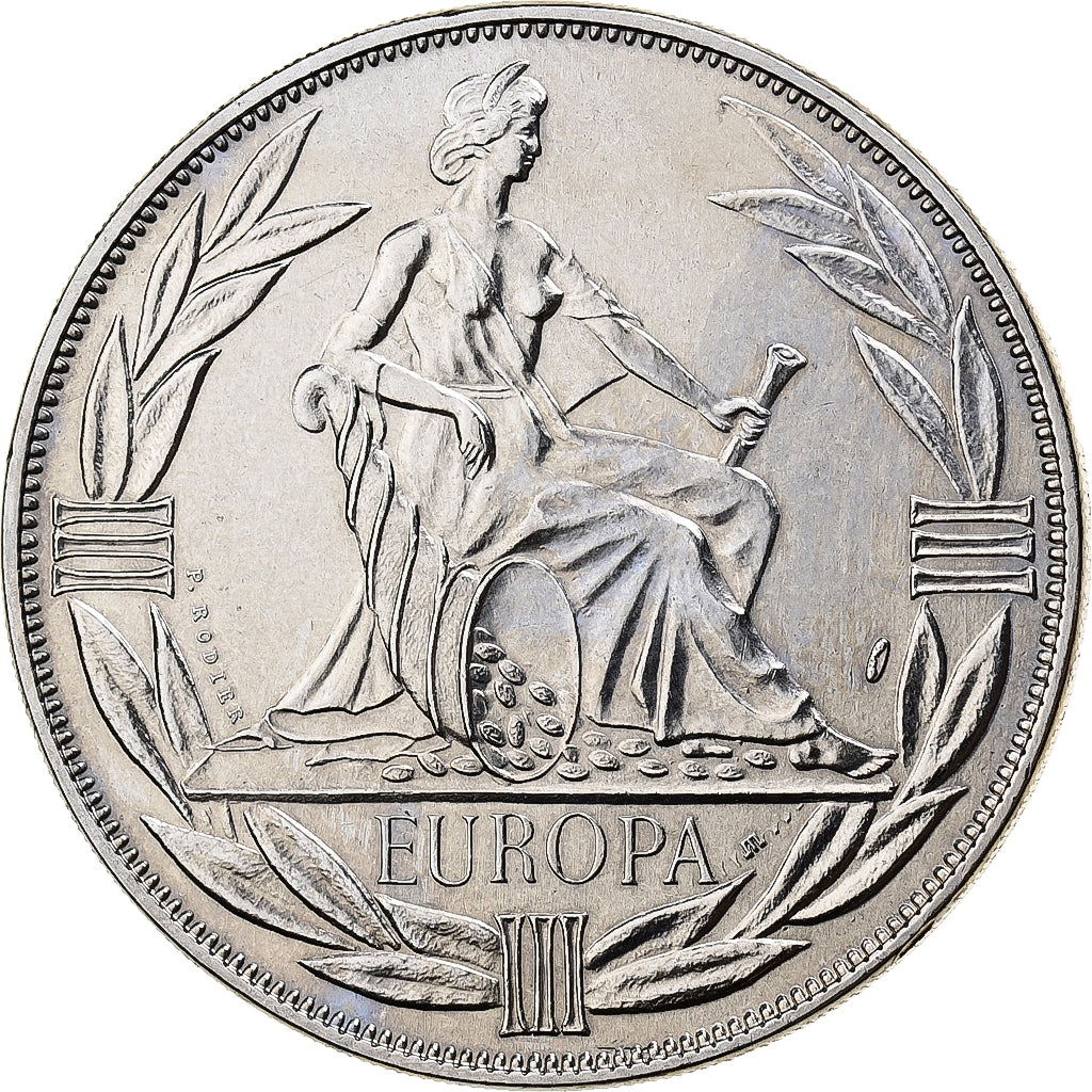Francia, medalla, Ecu Europa, Europe Assise, 1983, Cobre - níquel, Rodier, FDC