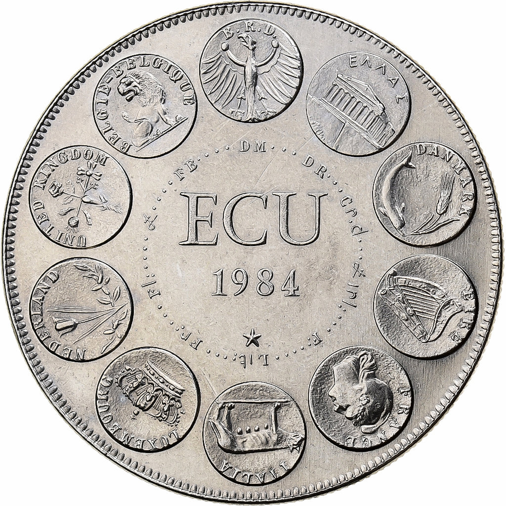 Frankrijk, Medaille, Ecu Europa, Europe Assise, 1984, Cupro-nikkel, Rodier, FDC