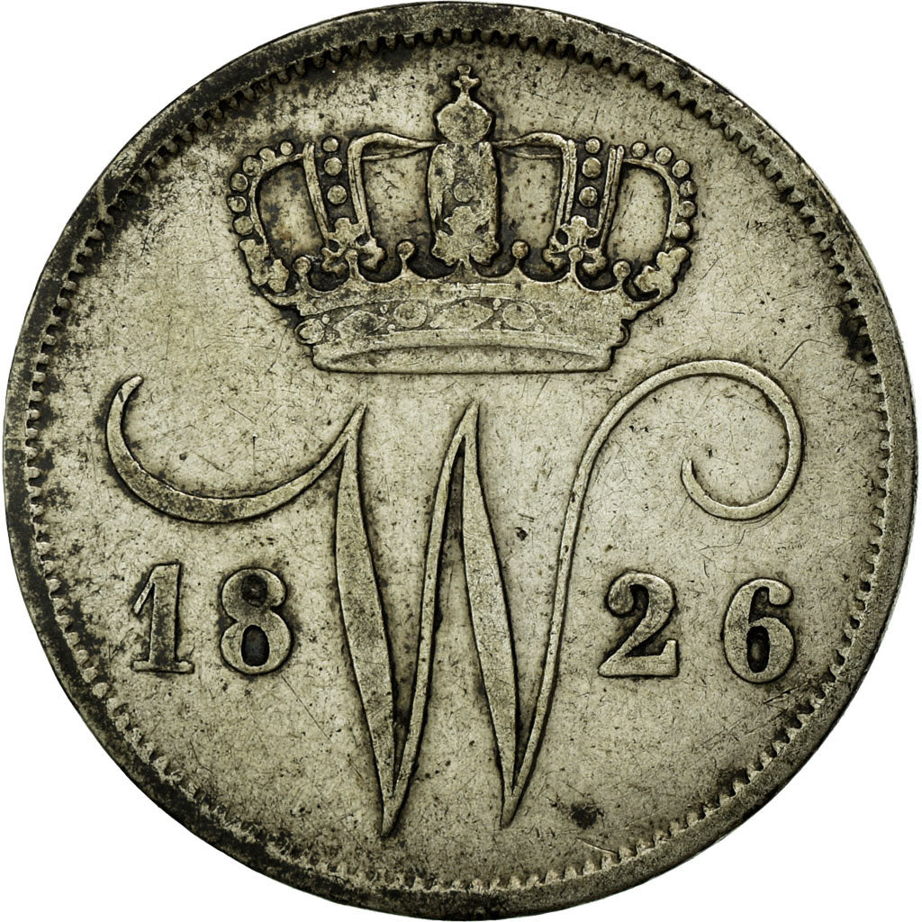 Coin, Netherlands, William I, 10 Cents, 1826, EF(40-45), Silver, KM:53