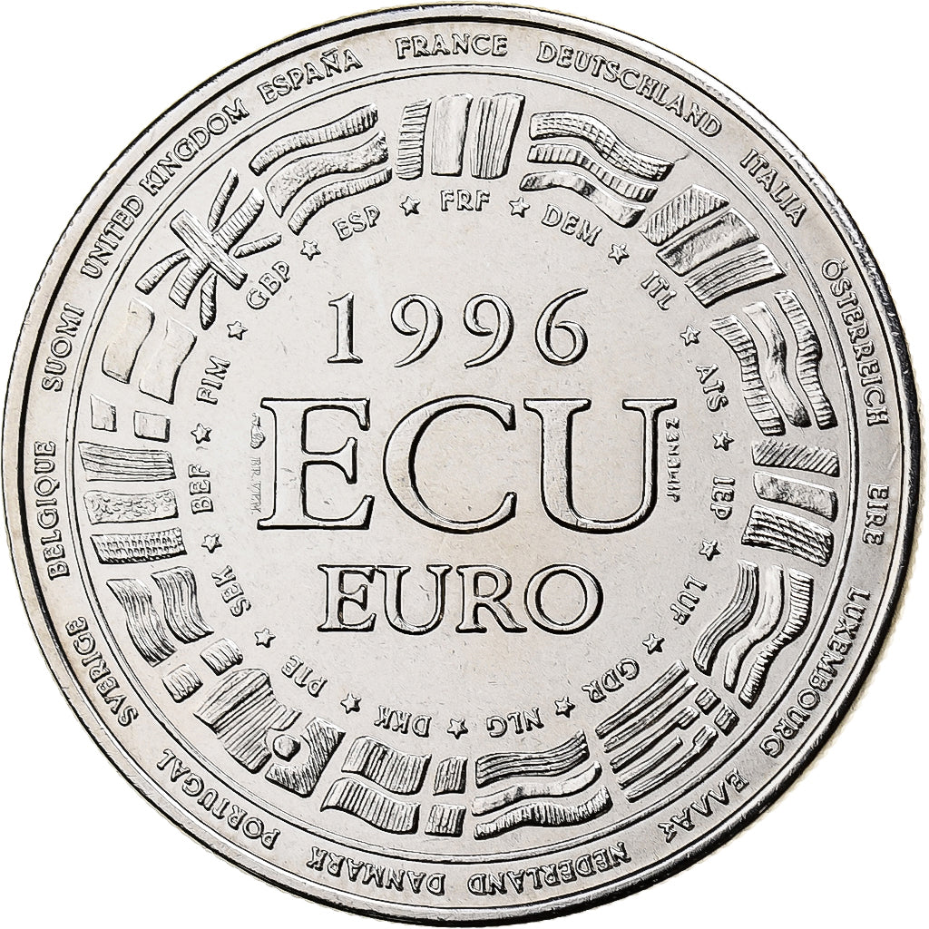 France, Medal, Ecu Europa, 1996, Copper-nickel, MS(65-70)