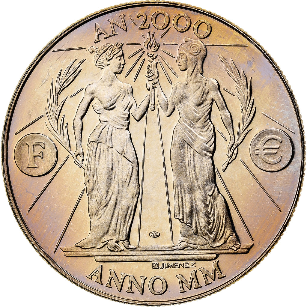 Frankreich, Medaille, Europa, Passage à l'An 2000, 2000, Kupfer-Nickel, STGL
