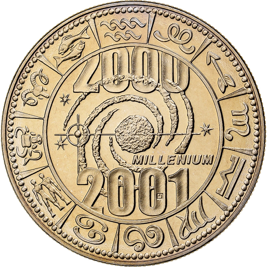 Frankreich, Medaille, Europa, 2000/2001, Millénium, 2001, Kupfer-Nickel, STGL