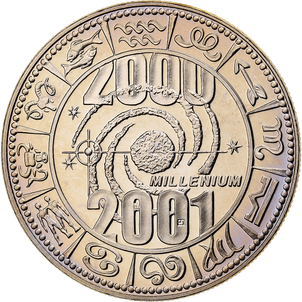 Frankreich, Medaille, Europa, 2000/2001, Millénium, 2001, Kupfer-Nickel, STGL