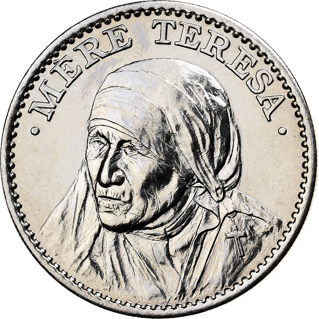 Francia, medaglia, Mère Teresa, Prix Nobel de la Paix 1979, Rame-nichel, FDC
