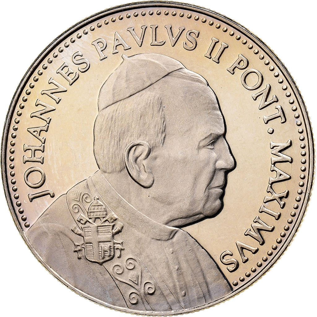 Vaticaan, Medaille, Le Pape Jean-Paul II à Reims, Copper-Nickel Gilt, FDC