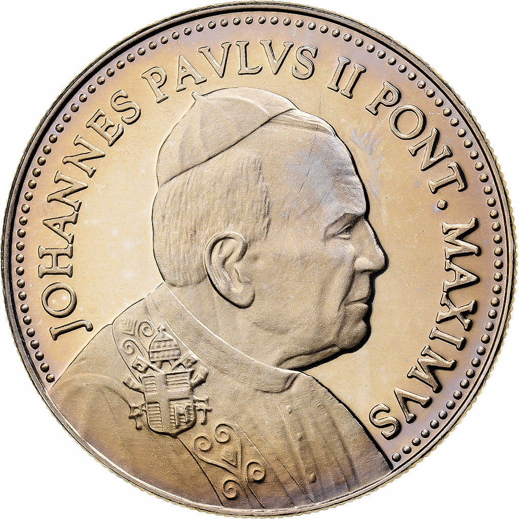 Vaticano, medaglia, Le Pape Jean-Paul II à Reims, Doratura in rame-nichel, FDC