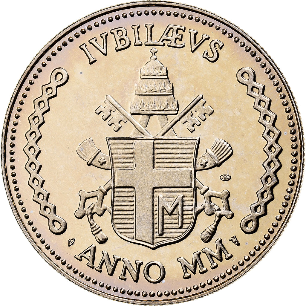 Vaticaan, Medaille, Jubilé pour l’Année Sainte, 2000, Copper-Nickel Gilt