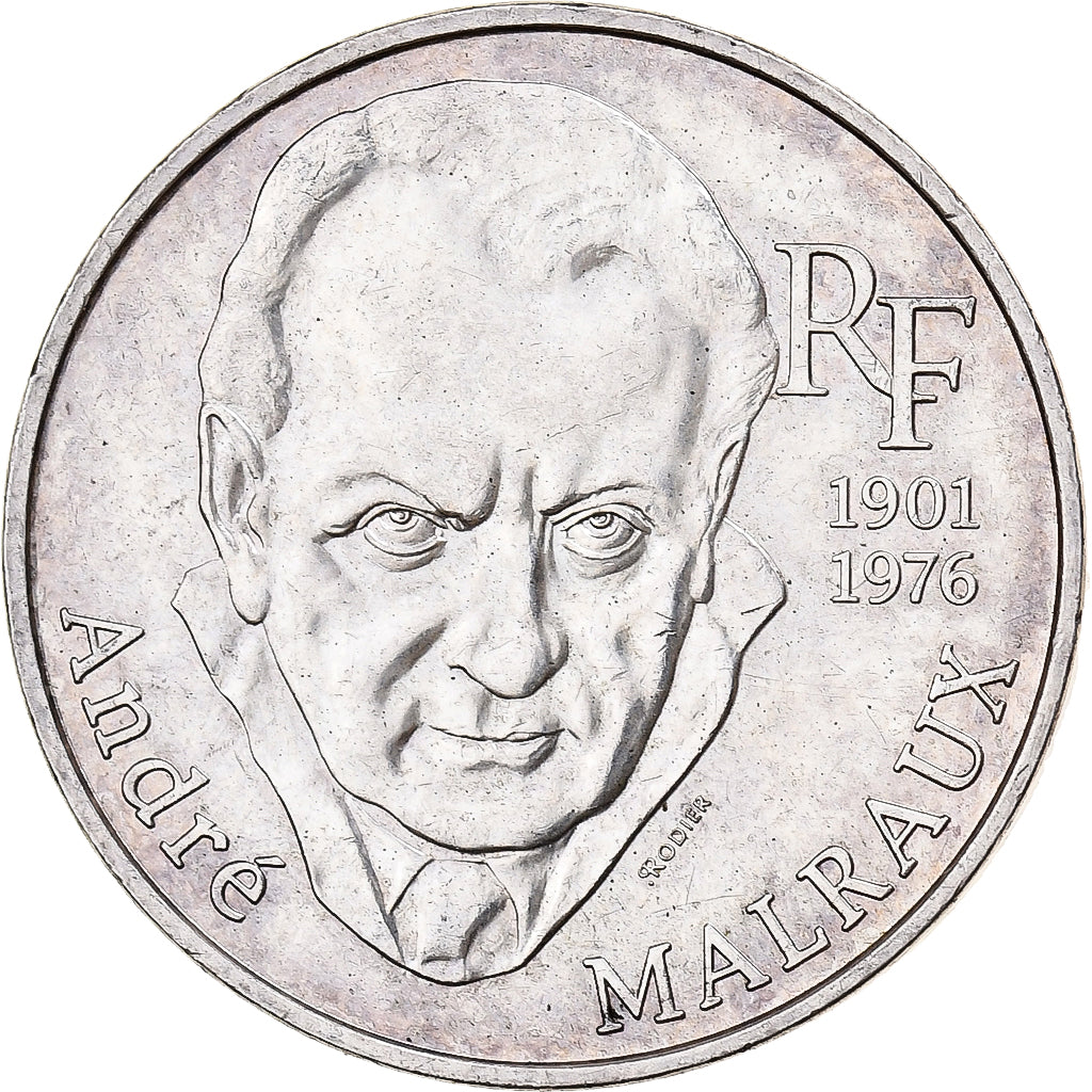 Frankreich, 100 Francs, André Malraux, 1997, Silber, SS+, KM:1188