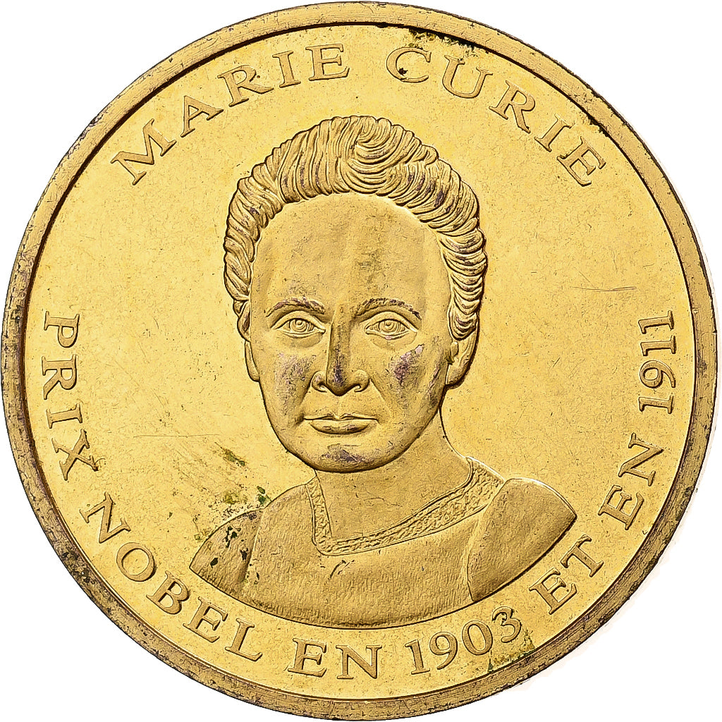 Frankreich, Medaille, Marie Curie, Copper Gilt, SS+