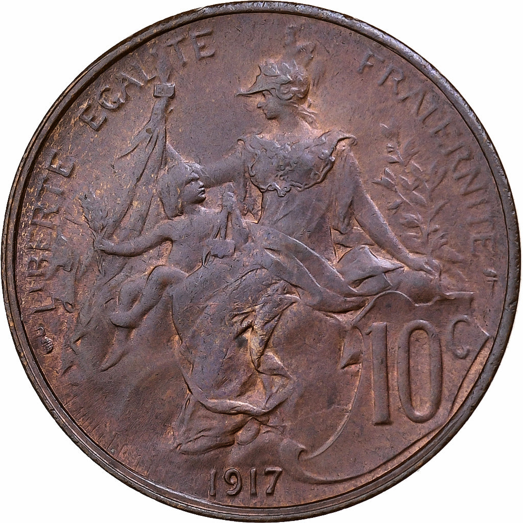 Francia, 10 Centimes, Dupuis, 1917, Paris, Bronce, EBC, Gadoury:277