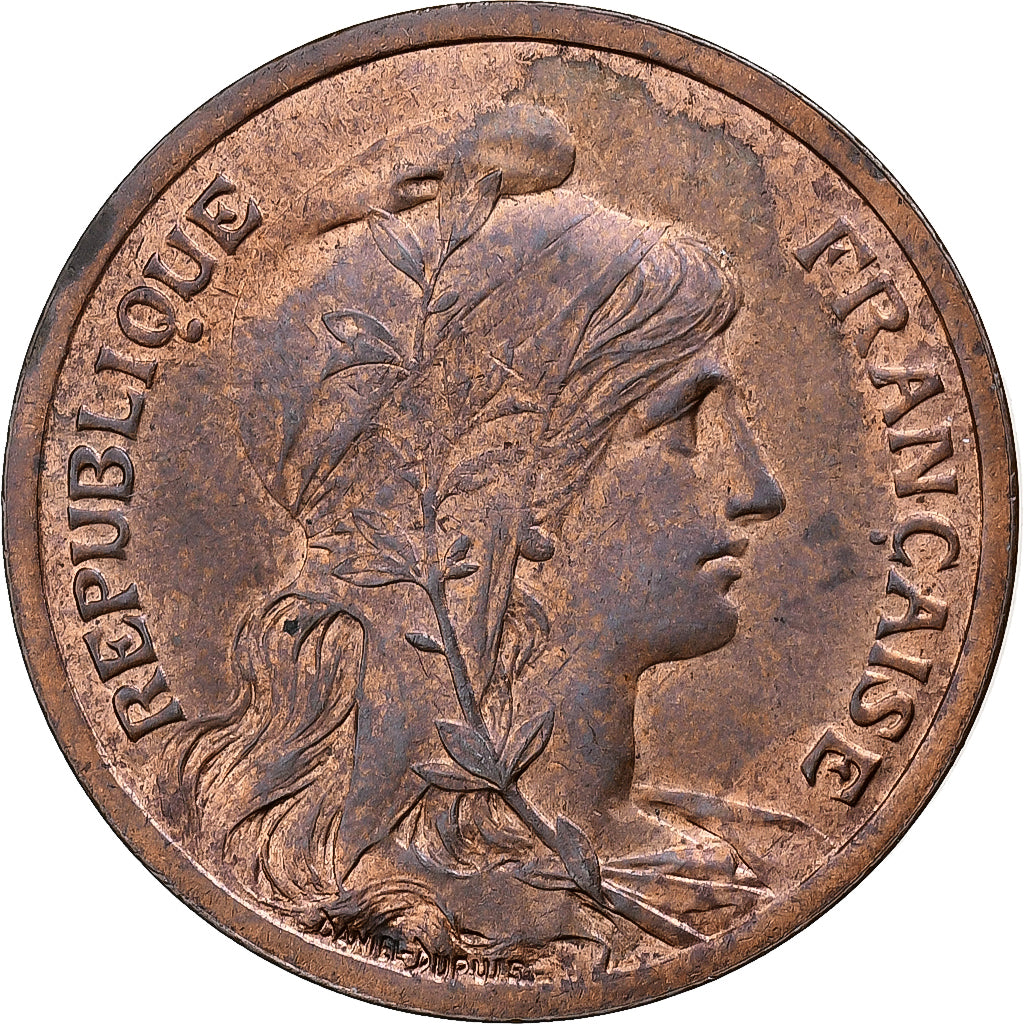 Frankrijk, 10 Centimes, Dupuis, 1916, Paris, Bronzen, ZF+, Gadoury:277, KM:843