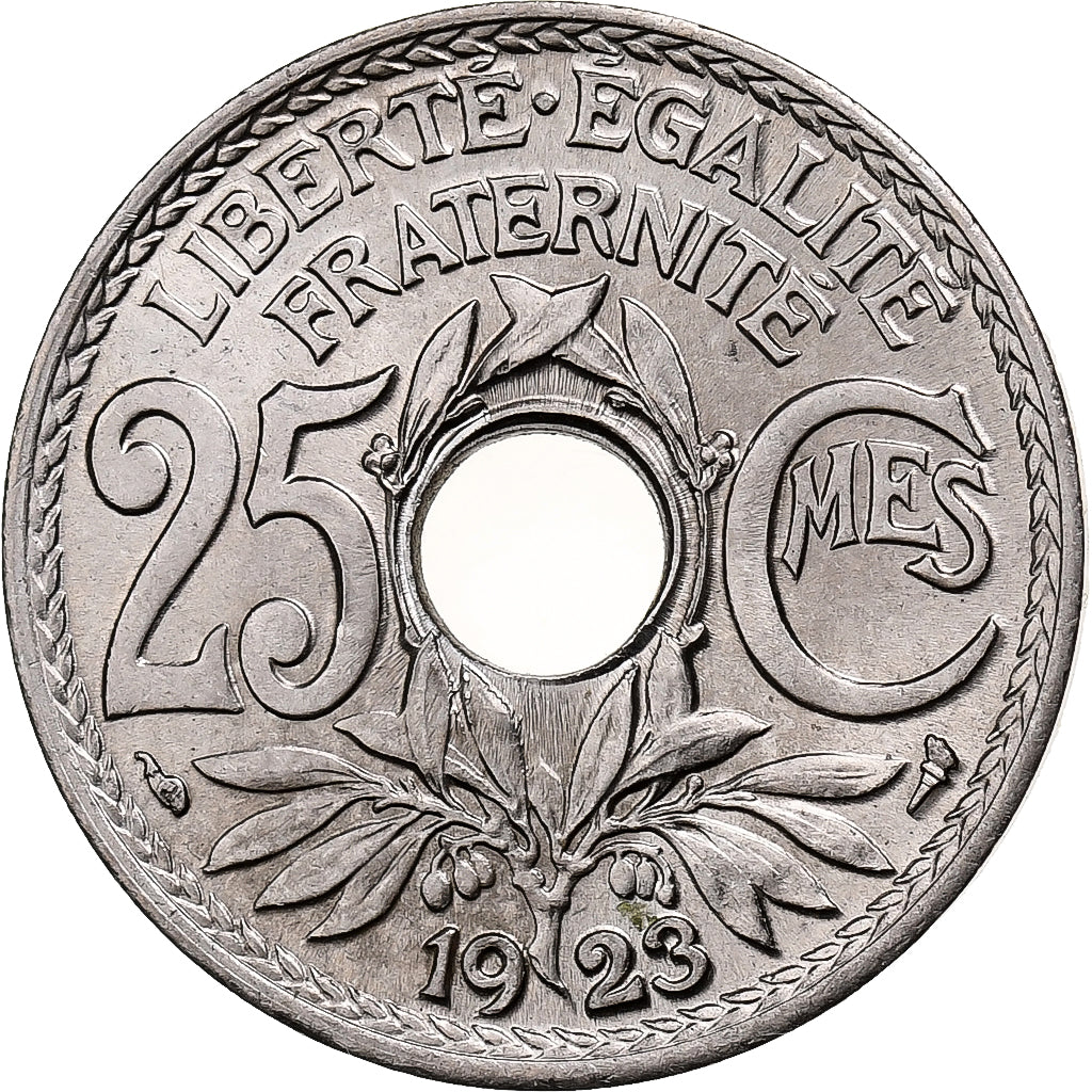 Francia, 25 Centimes, Lindauer, 1923, Paris, Rame-nichel, SPL, Gadoury:380