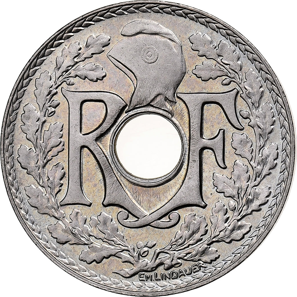 Francja, 25 Centimes, Lindauer, 1924, Miedź-Nikiel, AU(55-58), Gadoury:380