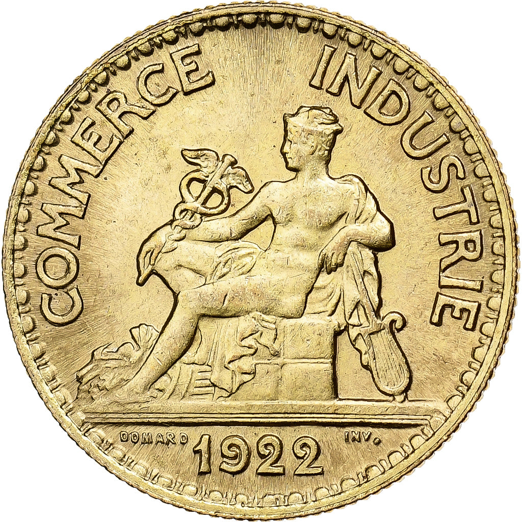 França, 50 Centimes, Chambre de commerce, 1922, Paris, Alumínio-Bronze