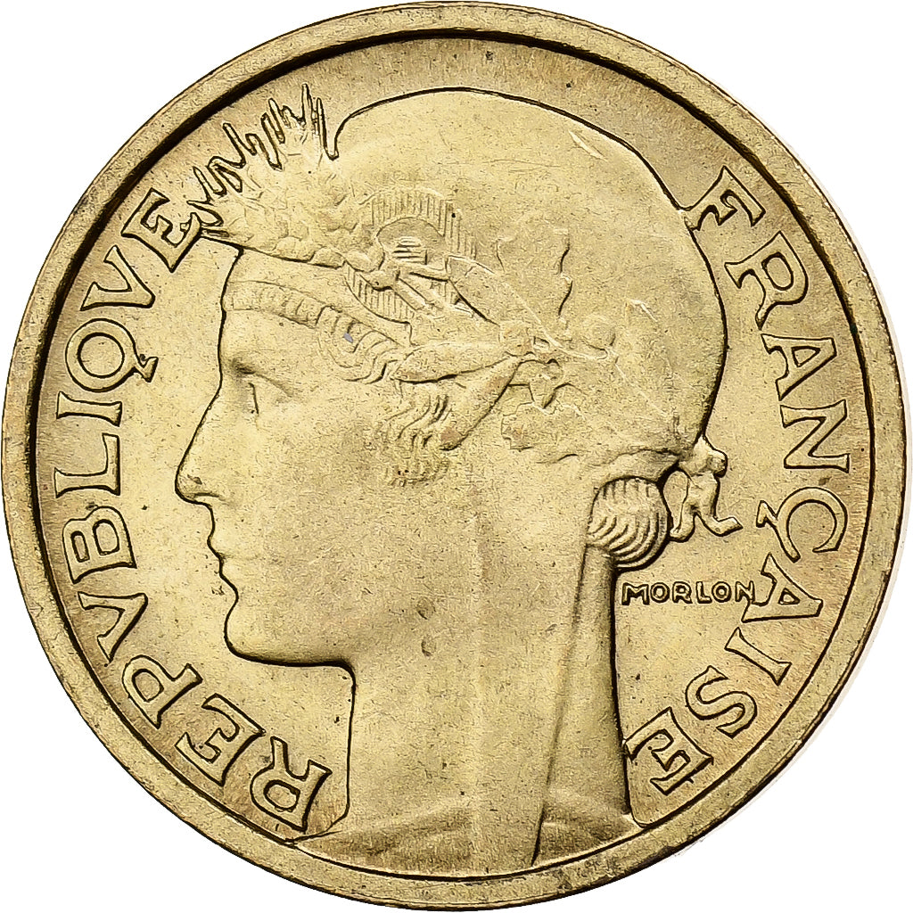 France, 50 Centimes, Morlon, 1936, Aluminum-Bronze, AU(50-53), Gadoury:423