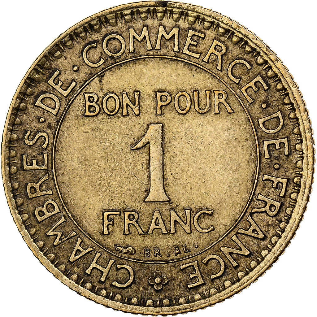 Frankreich, Franc, Chambre de commerce, 1920, Paris, Aluminum-Bronze, SS+