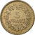 Francja, 5 Francs, Lavrillier, 1940, Aluminium-Brąz, AU(50-53), Gadoury:761