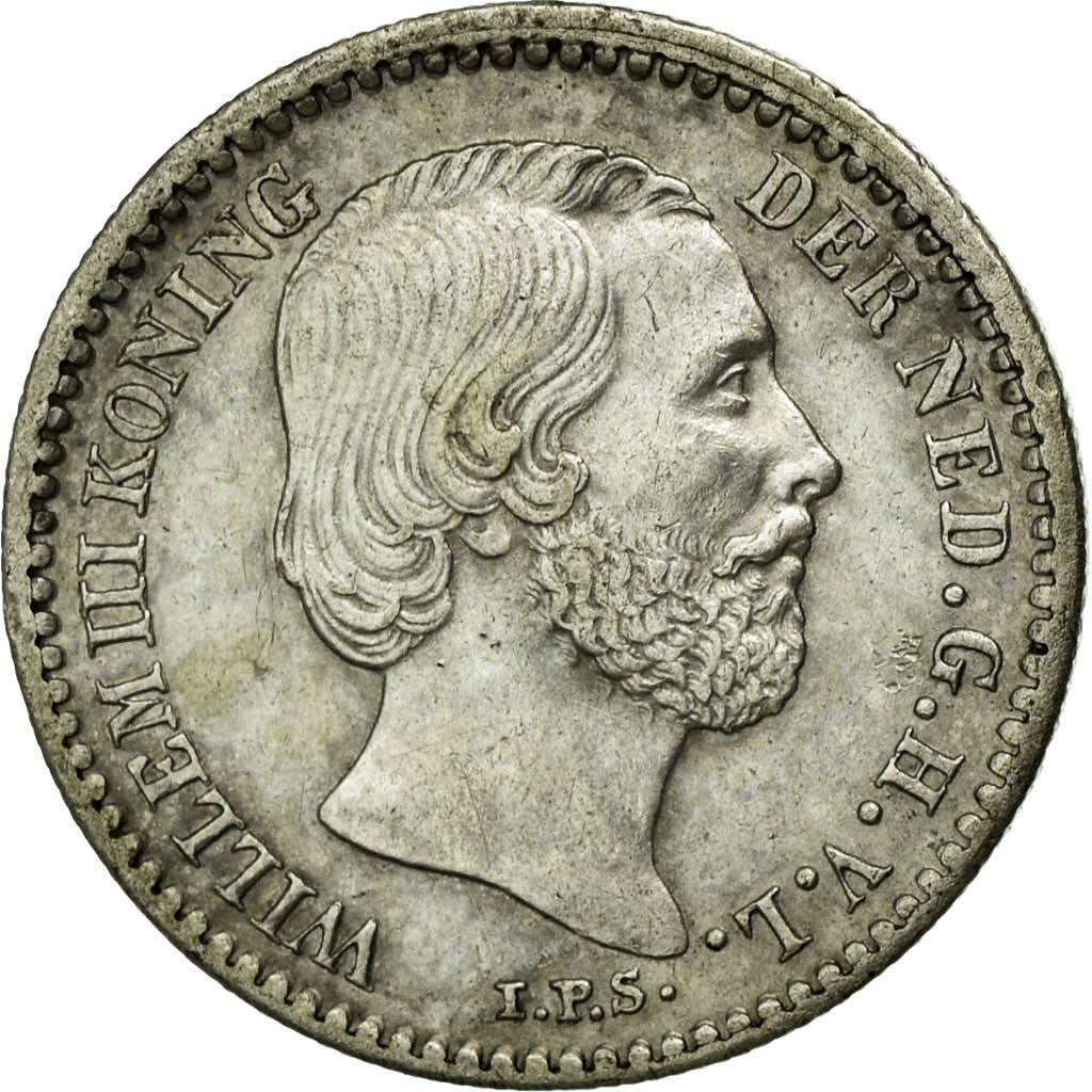 Munten, Nederland, William III, 10 Cents, 1889, ZF+, Zilver, KM:80