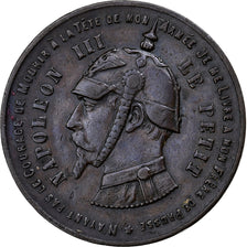 France, 10 Centimes, SATIRICAL COINS, 1871, Copper, EF(40-45)