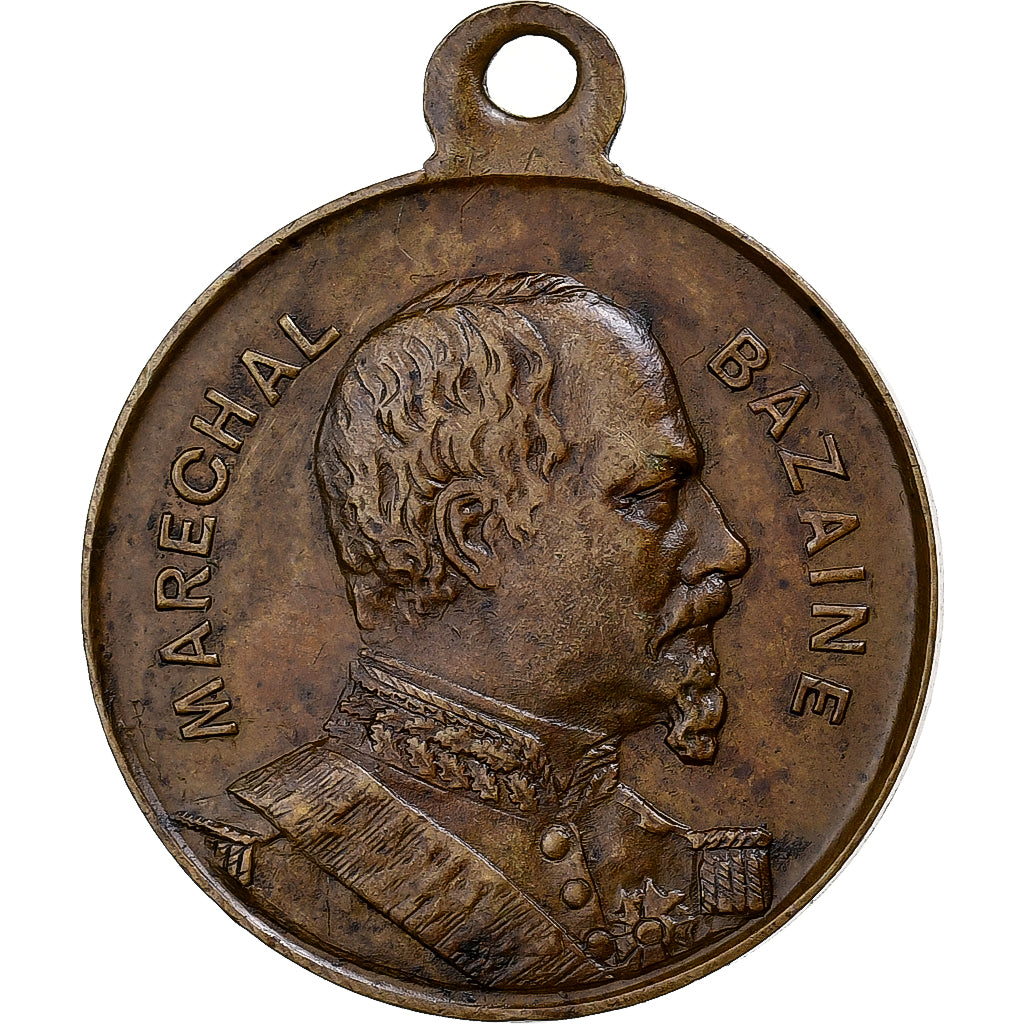 França, medalha, Maréchal Bazaine, Siège de Metz, Latão, AU(55-58)