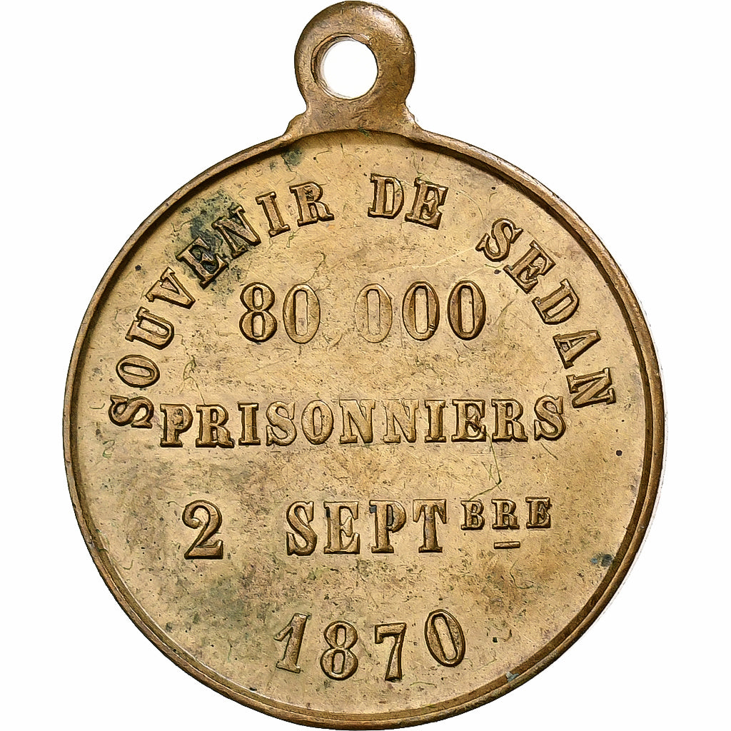 Francja, medal, Napoléon III, Souvenir de Sedan, 80000 Prisonniers, 1870