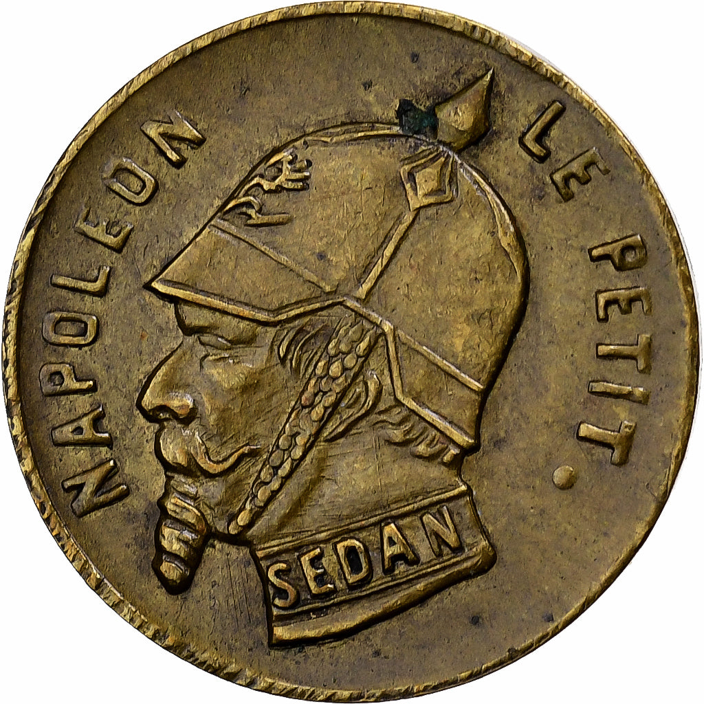 France, Medal, satirique, Napoléon le Petit, La Lacheté, 1870, Brass
