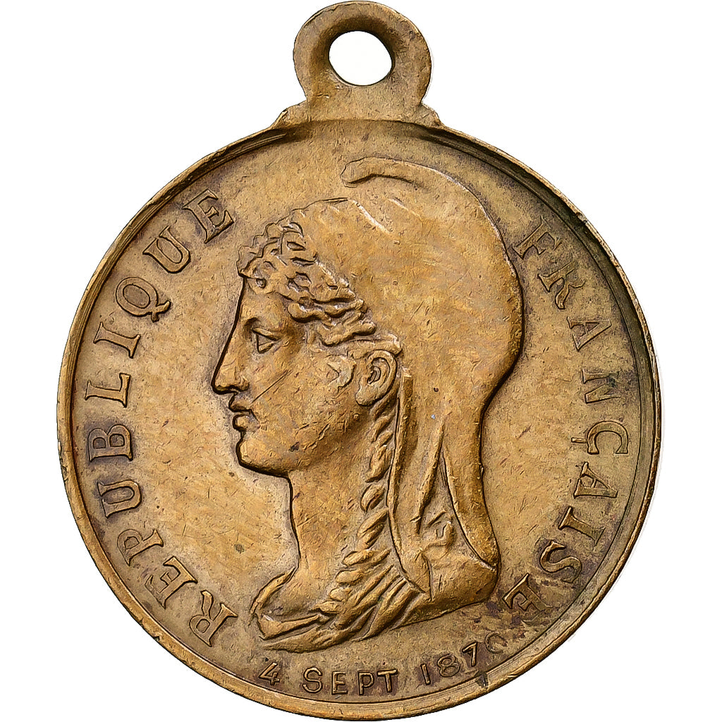 Francia, medalla, Troisième République, Déchéance de l'Empereur, 1870