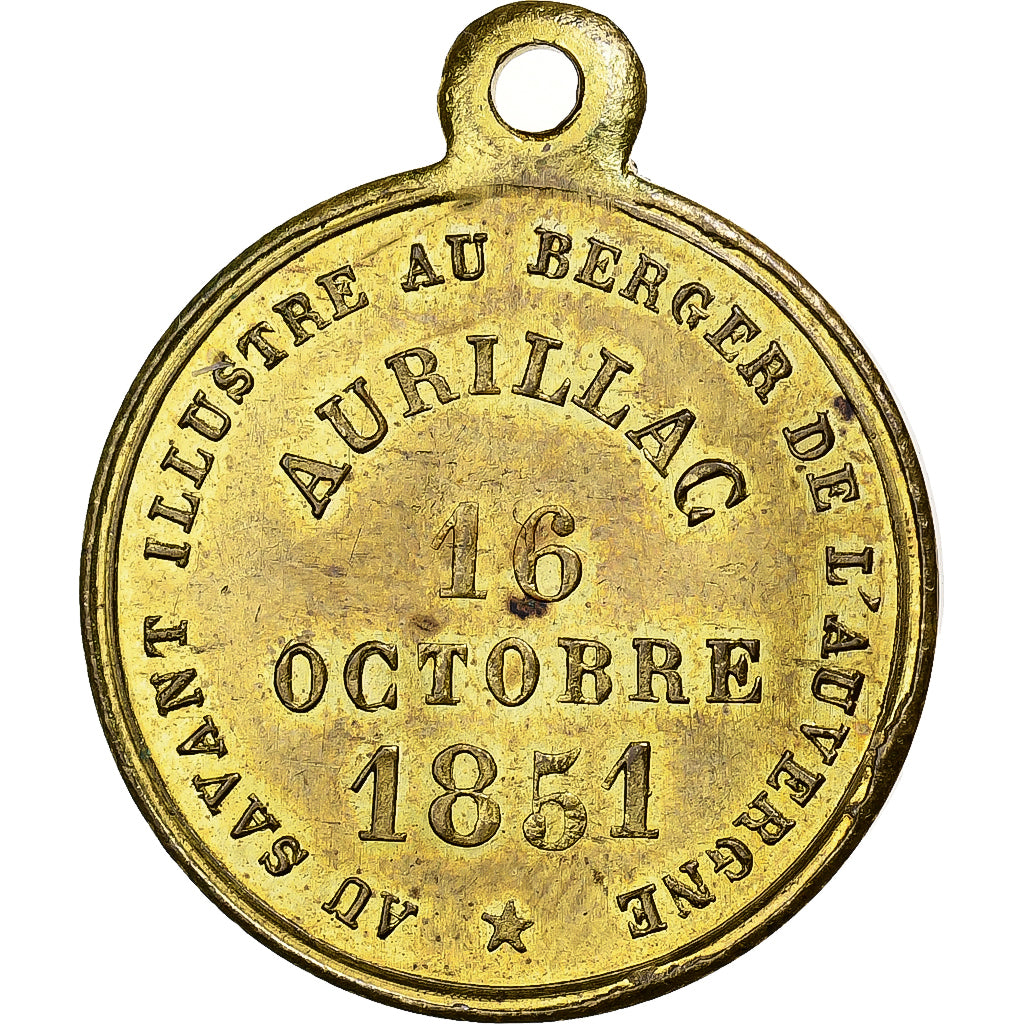 Frankrijk, Medaille, Sylvestre II, Aurillac, 1851, Tin, PR