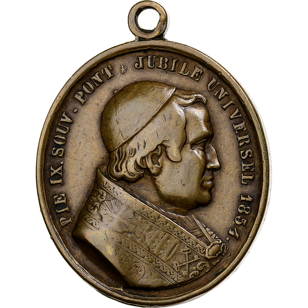 Vaticano, medalha, Pie IX, Jubilé Universel, 1854, Bronze, EF(40-45)