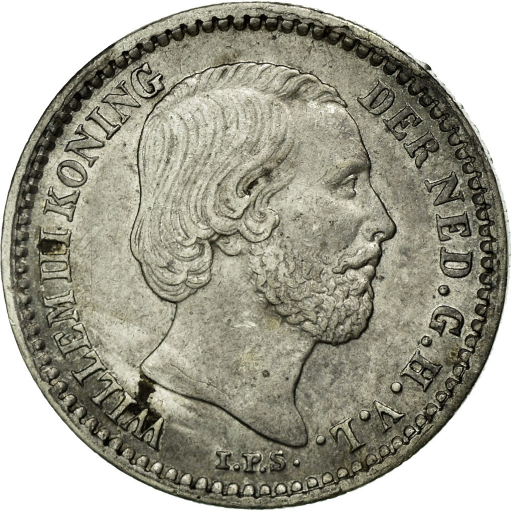 Münze, Niederlande, William III, 10 Cents, 1890, VZ, Silber, KM:80