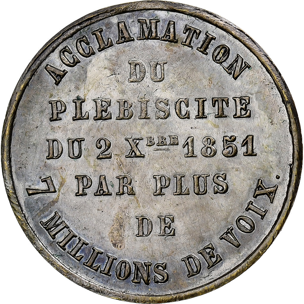 Frankrijk, Medaille, Louis-Napoléon Bonaparte, Acclamation du Plébiscite
