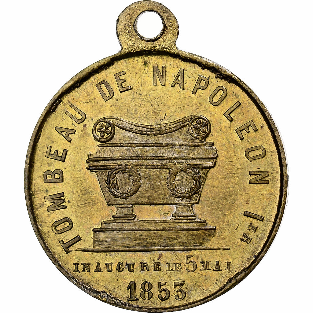 Frankrijk, Medaille, Inauguration du Tombeau de Napoléon Ier, 1853, Tin, ZF+