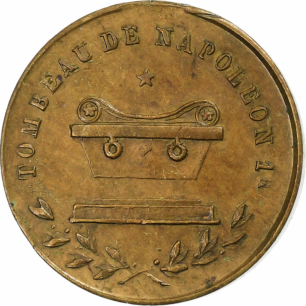 France, Medal, Inauguration du Tombeau de Napoléon Ier, 1853, Brass, AU(50-53)