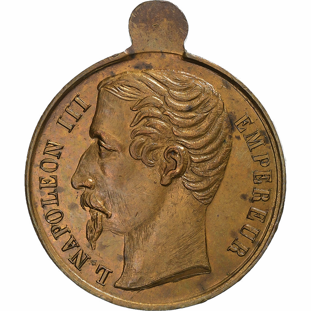 Frankreich, Medaille, Inauguration du Tombeau de Napoléon Ier, 1853, Messing
