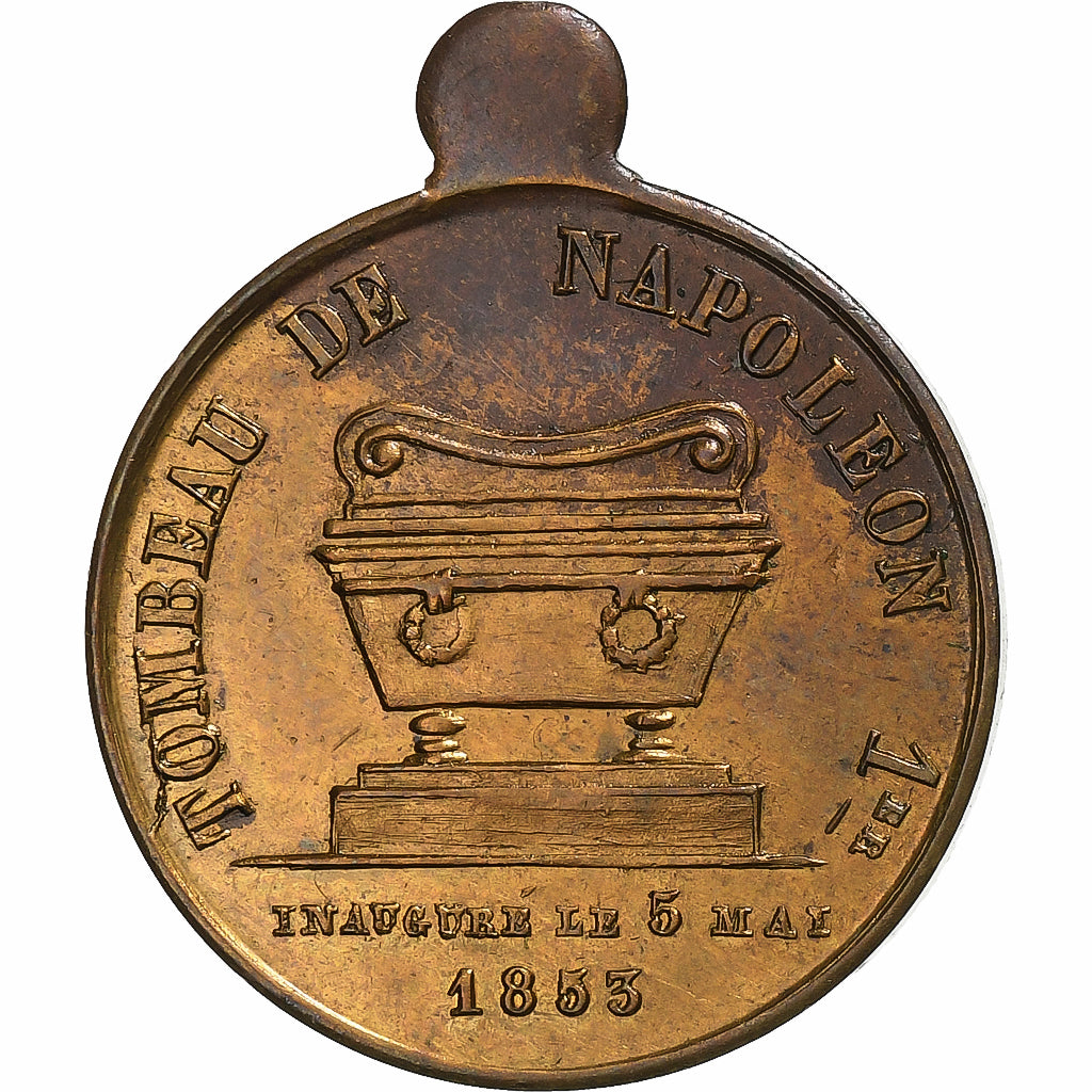 Frankreich, Medaille, Inauguration du Tombeau de Napoléon Ier, 1853, Messing