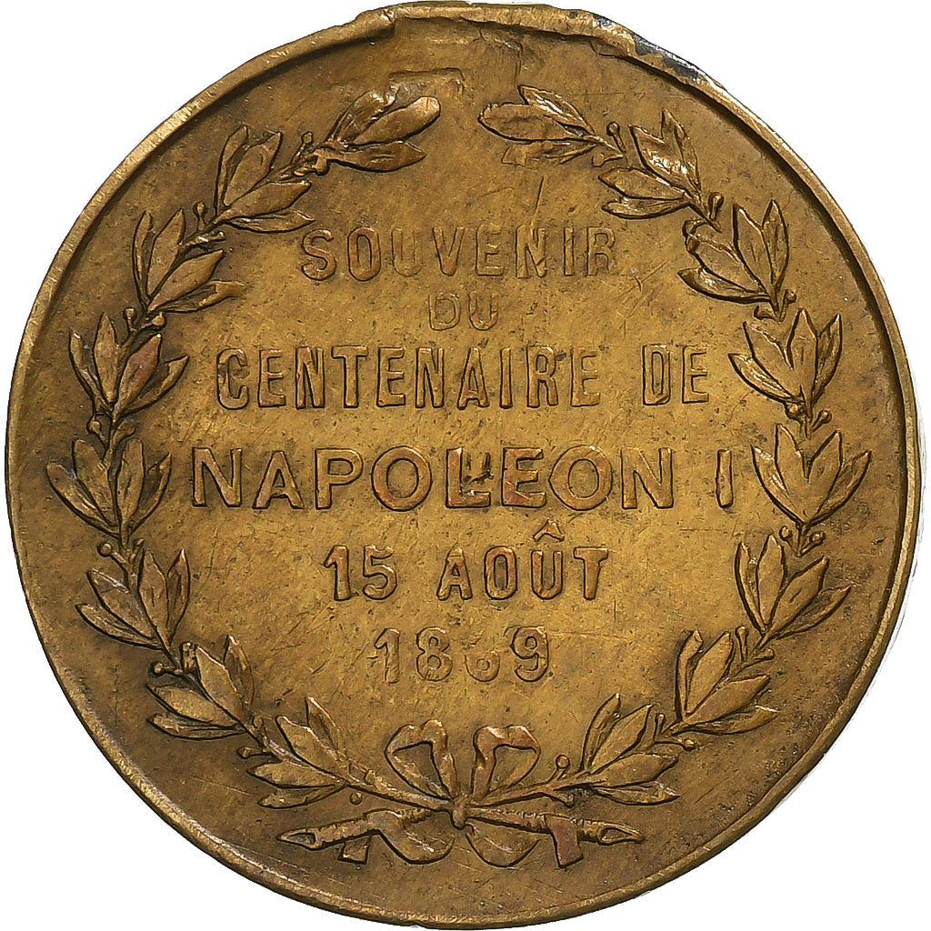 Francia, ficha, Souvenir du Centenaire de Napoléon Ier, 1869, Ottone, Souvenir