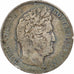 Francia, 5 Francs, Louis-Philippe, 1845, Lille, Plata, BC+, Gadoury:678a