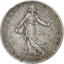 France, 2 Francs, Semeuse, 1908, Paris, Argent, TB, Gadoury:532, KM:845.1