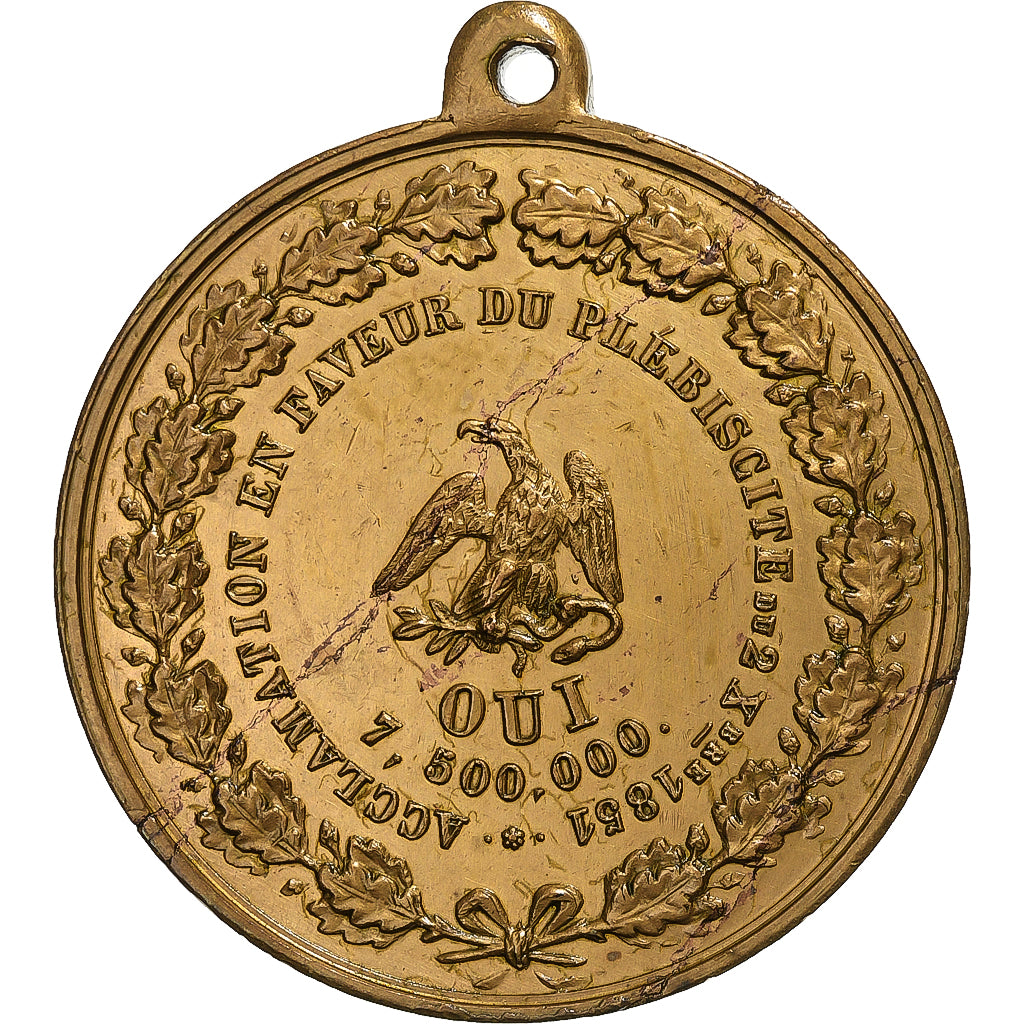 Francia, medaglia, Louis Napoléon Bonaparte, Acclamation en Faveur du