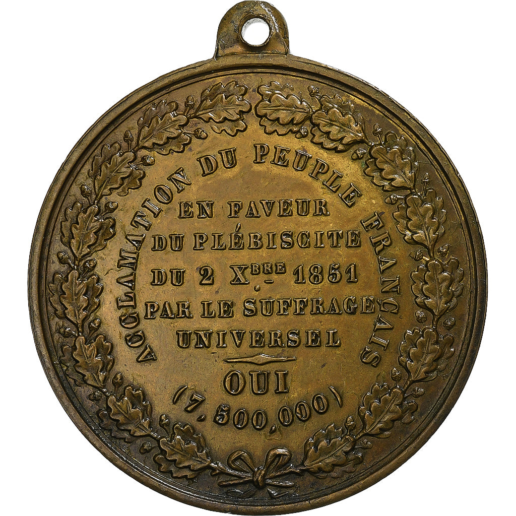 Frankrijk, Medaille, Louis Napoléon Bonaparte, Acclamation en Faveur du