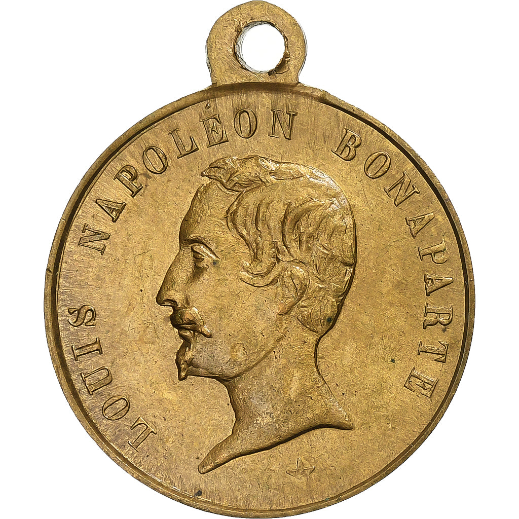 Frankrijk, Token, Réélection de Louis Napoléon Bonaparte, 1851, Tin, PR