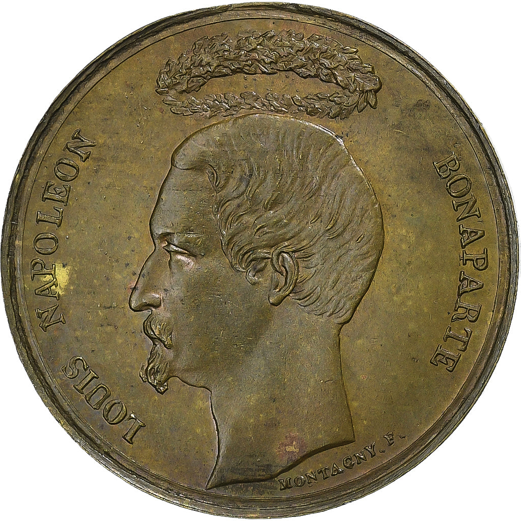 France, Token, Réélection de Louis Napoléon Bonaparte, 1851, Brass, AU(50-53)
