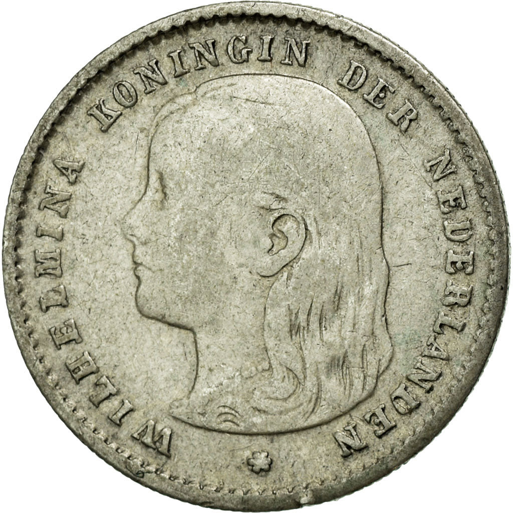 Coin, Netherlands, Wilhelmina I, 10 Cents, 1897, VF(30-35), Silver, KM:116