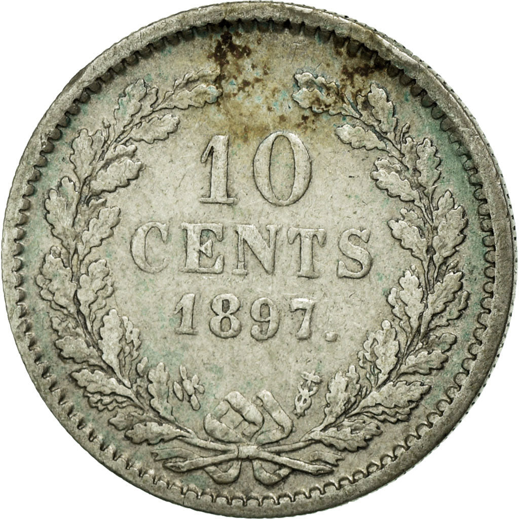Coin, Netherlands, Wilhelmina I, 10 Cents, 1897, VF(30-35), Silver, KM:116