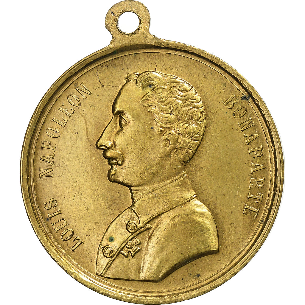 France, Token, Réélection de Louis Napoléon Bonaparte, 1851, Brass, AU(55-58)